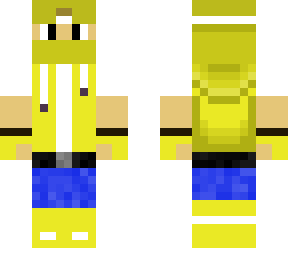 yellow muscle hoodie w/ hat & mask