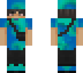 blue and green tie dye e-boy