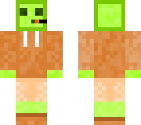 gamer slime with orange hoodie