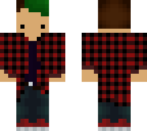 green haired teenager boy