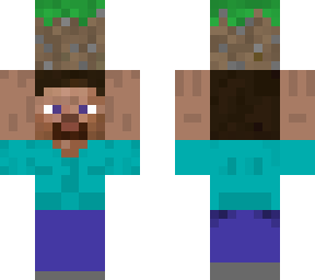 mini steve holding grass or diamond block