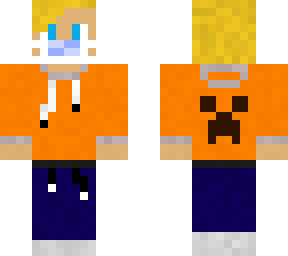 orange hoodie boy with corona