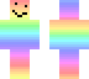 rainbow gradient with snowman face