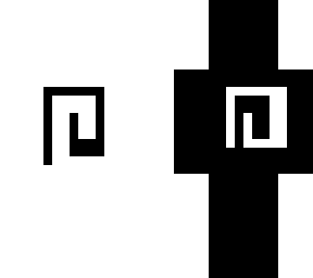 black and white