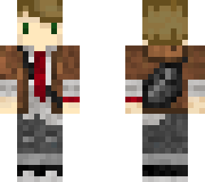 casual with bag & brown coat