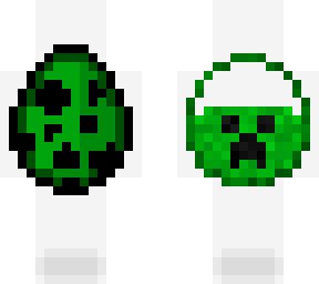 creeper spawn egg and creeper basket