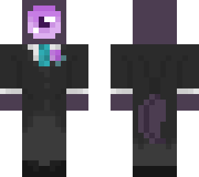eyeball monster character but in a tux