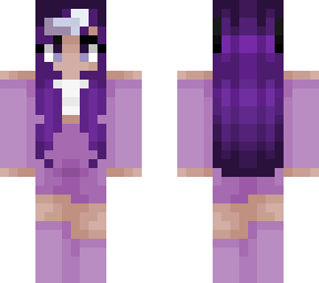 girl - purple hair - light pinkish purple outfit