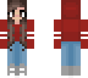 girl in red hoodie