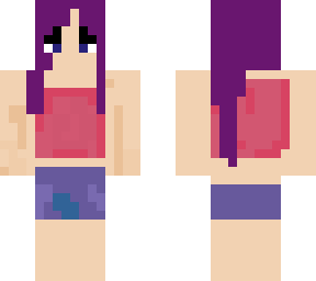 girl with purple hair.