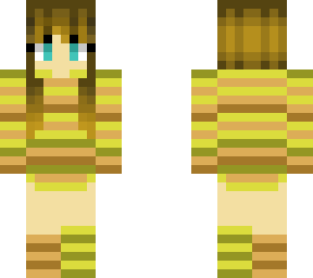 long brown hair girl (yellow and orange jumper)