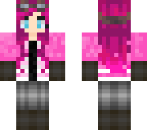 miner girl with su pink jacket