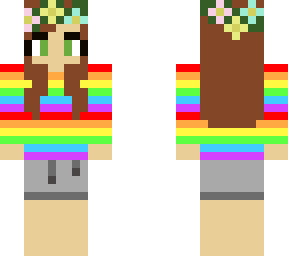 rainbow girl with a jacket