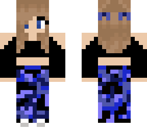blue camo girl