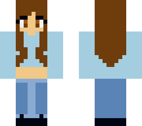blue crop top