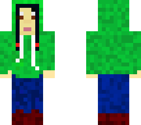 green hoodie