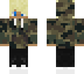 camo with blond hair
