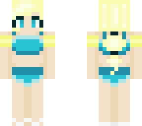 cute teal girl w/ swimsuit and floaties