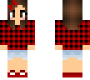 flannel shirt girl with bow