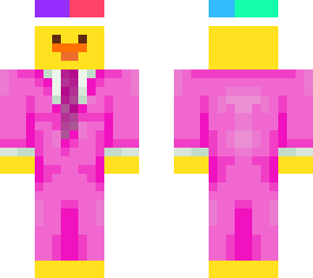 pato traje rosa