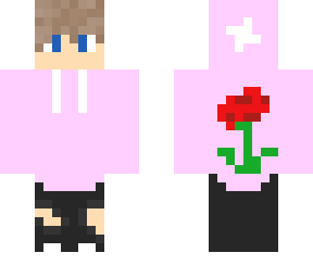 pink hoodie with poppy