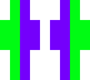 purple and green
