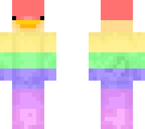 rainbow pastel duck