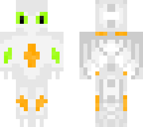 white, orange, green dragon