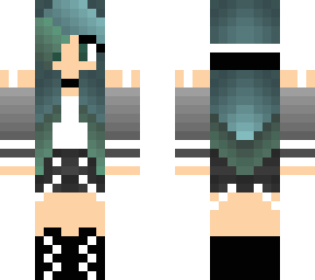 cute amazing blue hair girl
