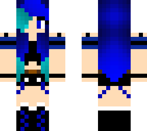 cute blue hair girl