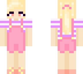 cute ponytail girl w/ overalls