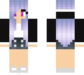 cute purple hair girl