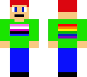 gender fluid flag-pride flag/elmo combonation