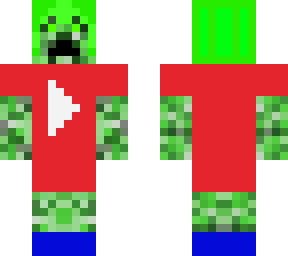 new youtuber creeper with green hair