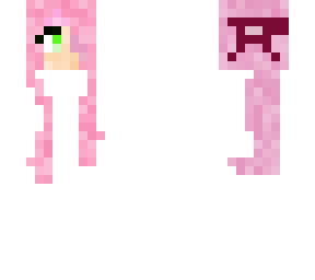 pink hair with ponytail behind    green eyes  free to use  tysm