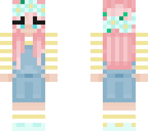 sweet pink flowers overalls girl