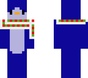 very simple penguin with earmuffs and scarf (skin or base)
