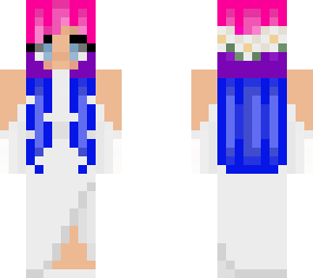 white dress w/ colored hair
