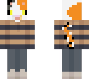 calico cat, but with a tail