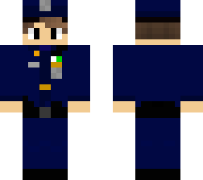 cute bot police officer with earrings