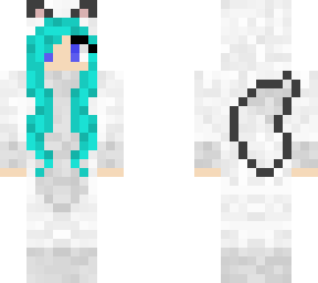 girl in arctic fox onesie