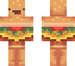 hamburger with faces