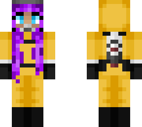 purple haired hazmat girl