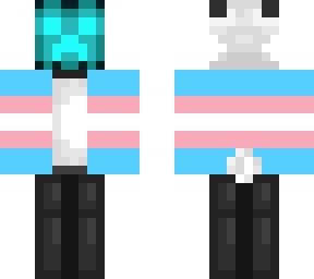 trans rights jacket on a skin