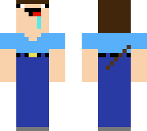 a noob with a stick as a weapon