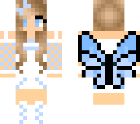 blue butterfly girl