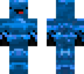 blue guy with black flames