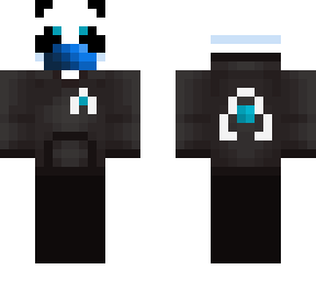 blue panda with mask