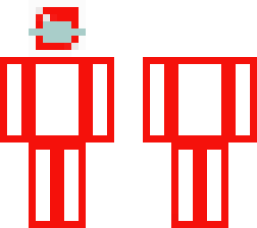 crazy red guy with mask