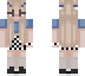 cute checker skirt/blue top girl :)
